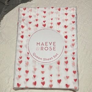 Queen Sheet Set - Pink Hearts